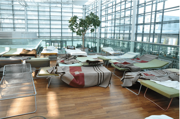 кровати в аэропорту Мюнхена