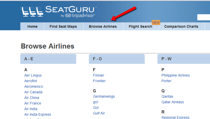 seatguru - выбор авиакомпании