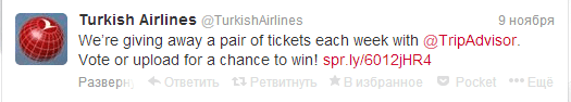 Turkish Airlines twitter