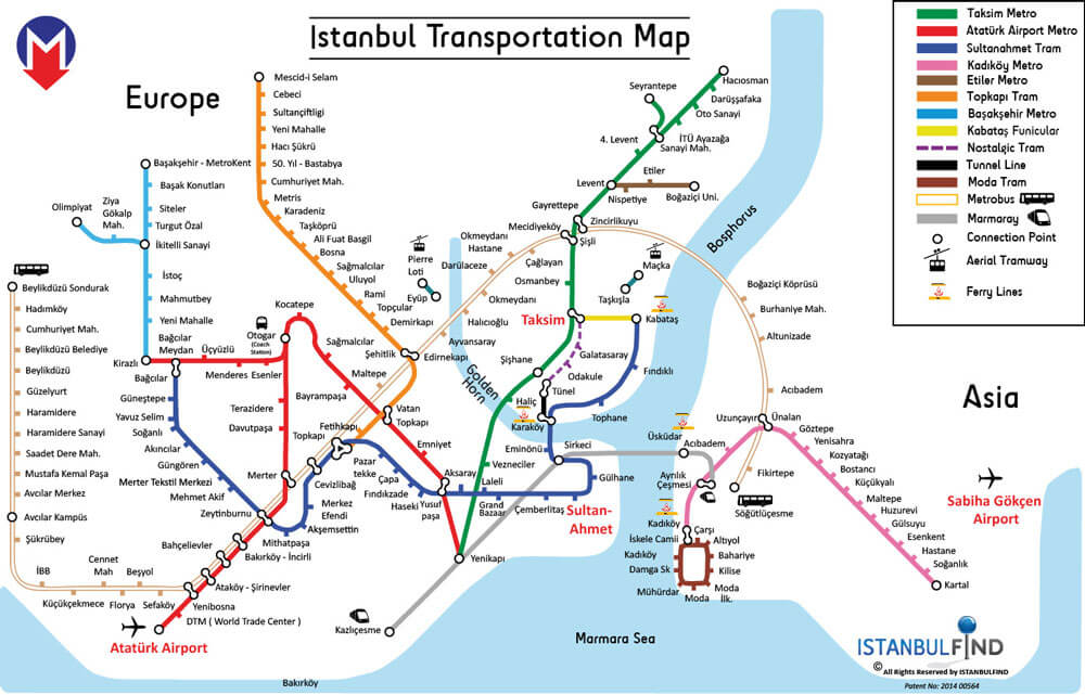Карта метро Стамбул